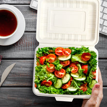 Eco-Friendly, Disposable To-Go Food Containers - (7" x 5", 1-compartment)