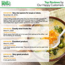HeloGreen 6" Soup Spoon, Sustainable Cornstarch, Medium Weight