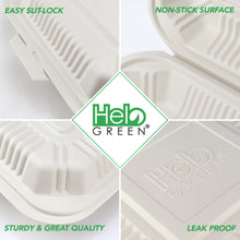 Eco-Friendly, Disposable To-Go Food Containers - (8" x 8" x 2.5", 1-compartment)