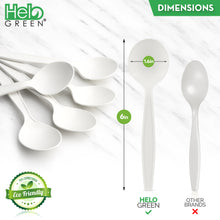 HeloGreen 6" Soup Spoon, Sustainable Cornstarch, Medium Weight