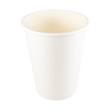 HeloGreen 12 oz. White Eco-Friendly Paper Hot Cup